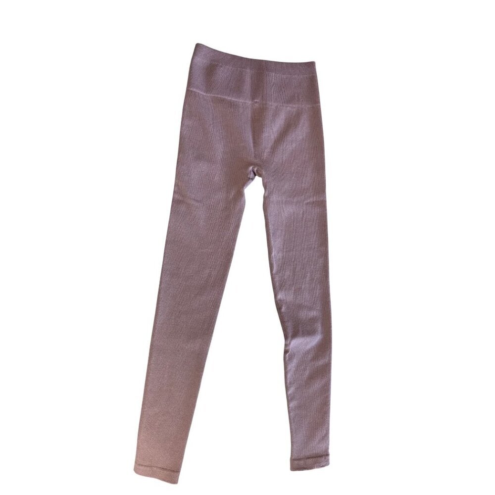 Everlane Organic Cotton Ankle Seamless Ribbed Legging XS/S Dusty Lavender Purple - Picture 5 of 8
